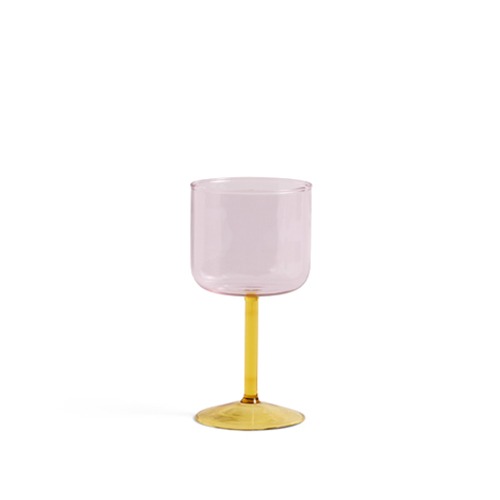Tint Wine Glass Set of 2틴트 와인 글래스 2개 한세트핑크 앤 옐로우 (541224)주문 후 4개월 소요