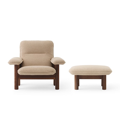 Brasilia Lounge Chair+Ottoman브라질리아 라운지 체어 + 오토만Boucle #2 베이지/다크 스테인드 오크(8051000+8151000 PC0T)주문 후 5개월 소요