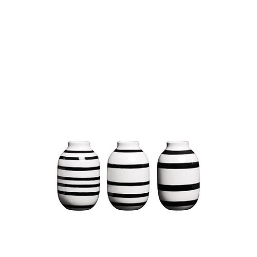 Omaggio Miniature Vase 3-pack Black (691350)