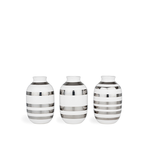 Omaggio Miniature Vase 3-pack Silver (692410)