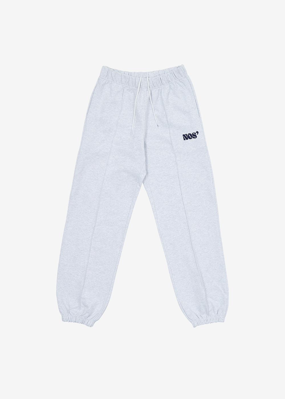 Comb Signature logo pintuck jogger - Melange Grey