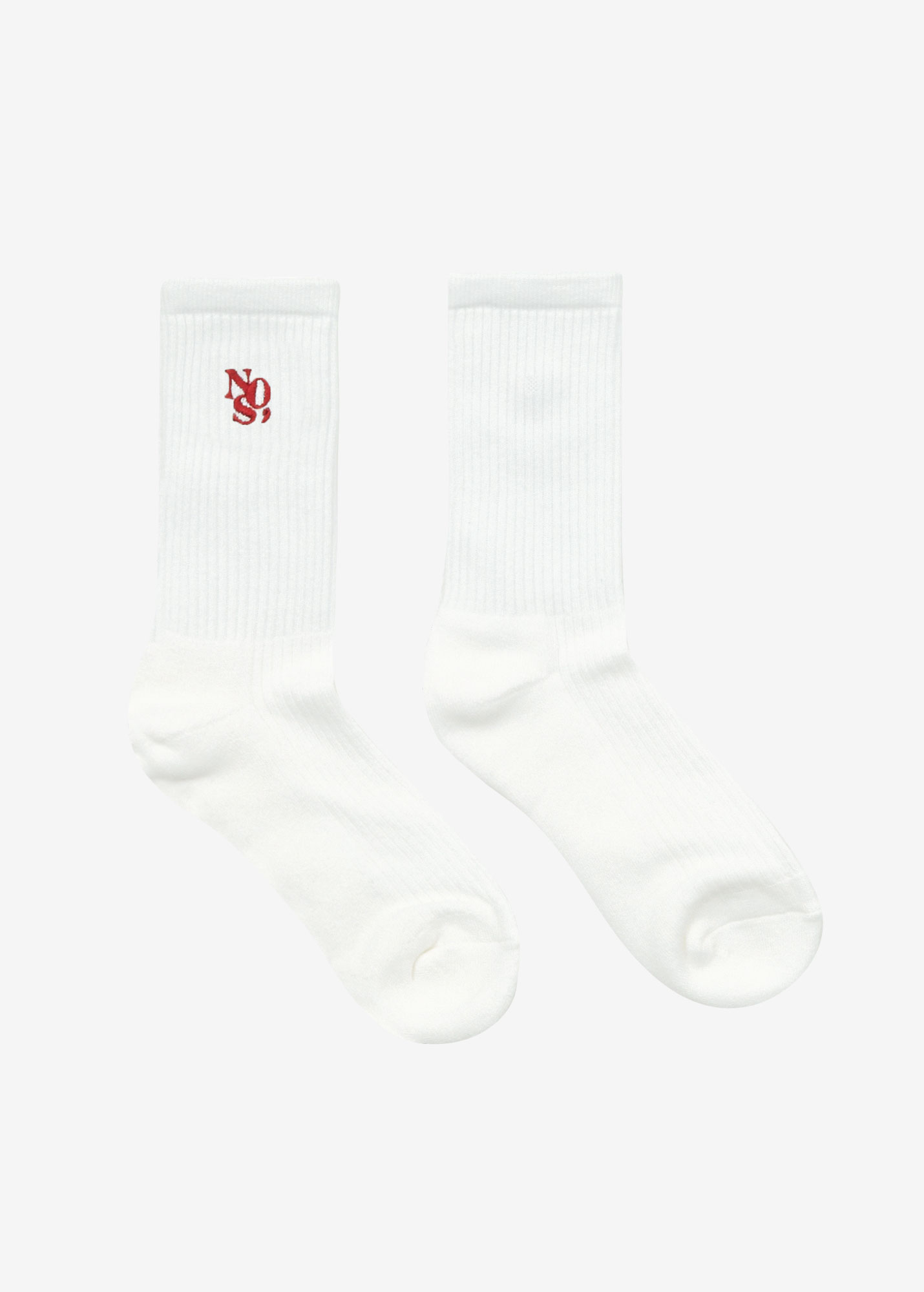 NOS7 Embroidered Socks - Red