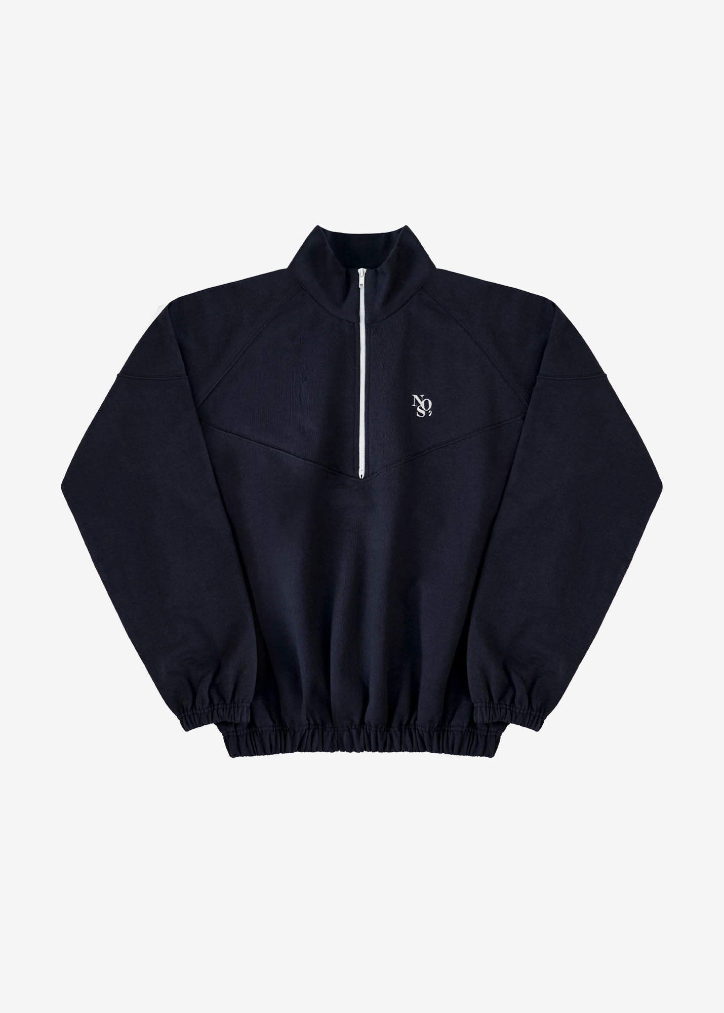 Half Colored Zip-Up - Navy