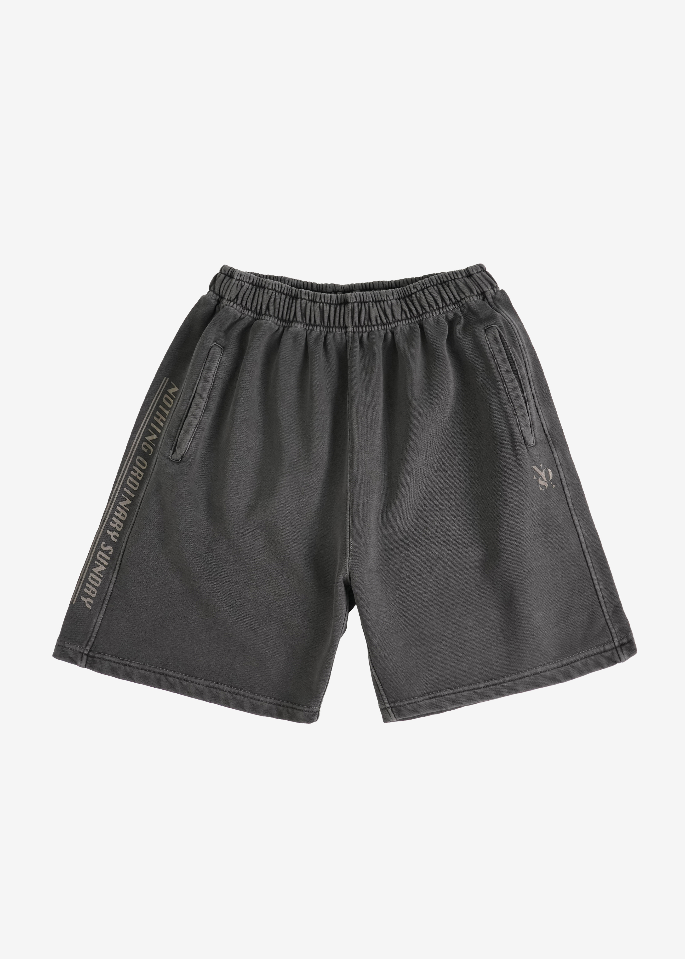 Pigment Full Name Shorts - Charcoal