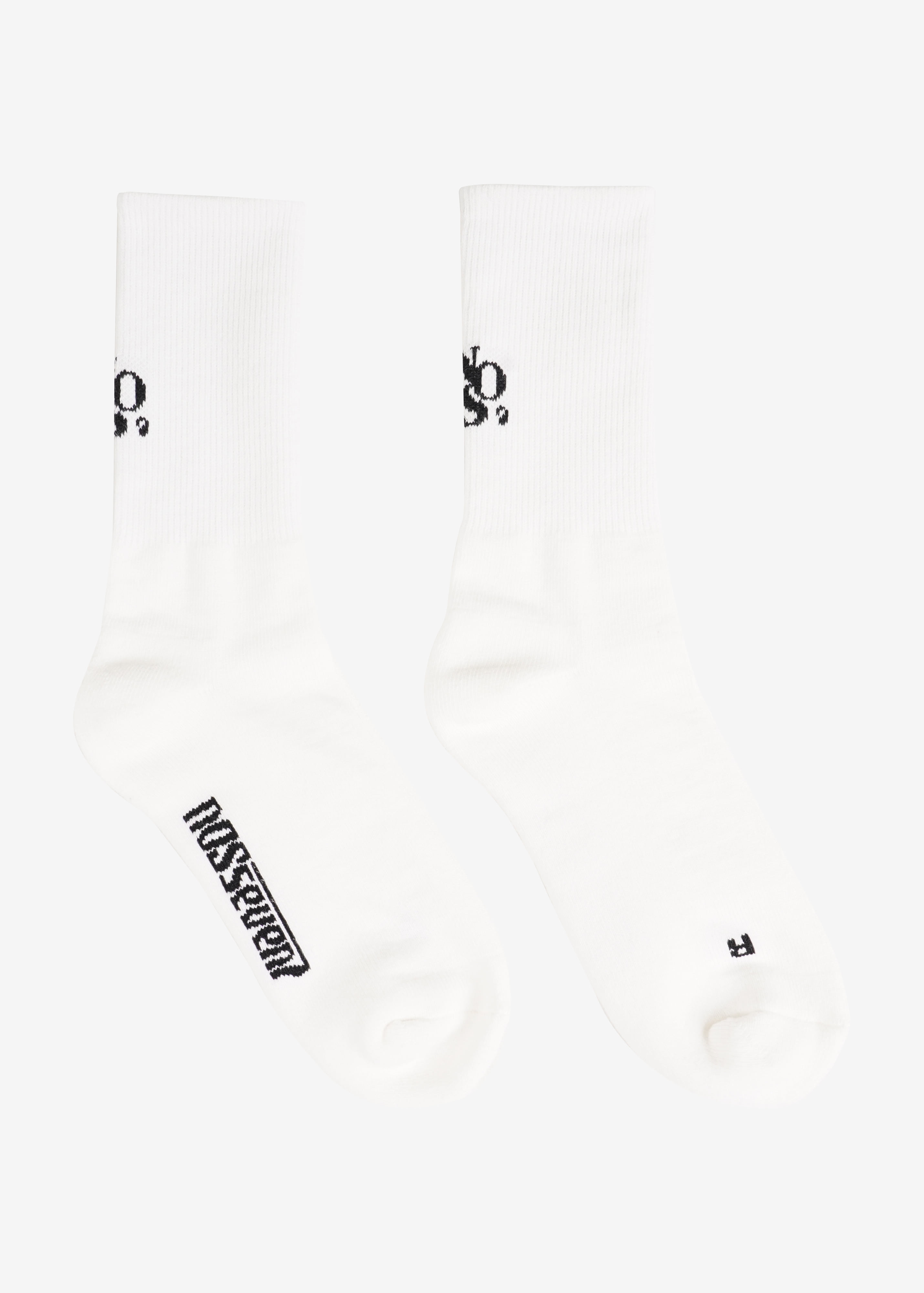 Back Main Logo Socks - White