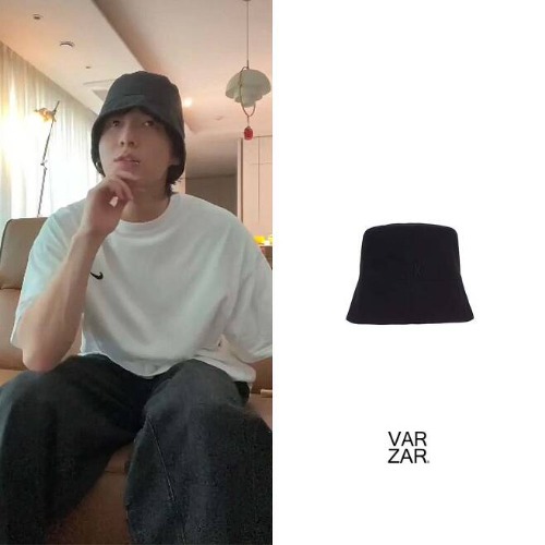 [VARZAR] Stud Drop Over Fit Bucket Hat (Black) [BTS Jungkook, 宋智孝, 奎賢著用]