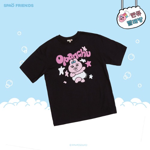 SPAO x OPANCHU USAGI聯乘系列_短袖T恤BLACK