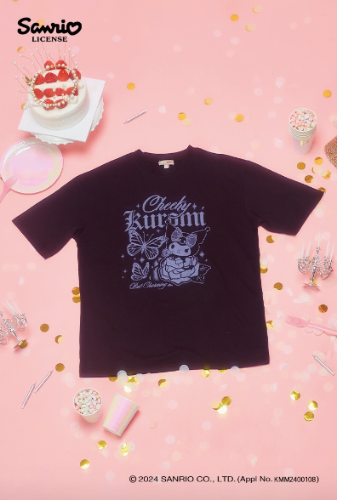 [韓國限定] SPAO x SANRIO 短袖T恤_KUROMI BLACK