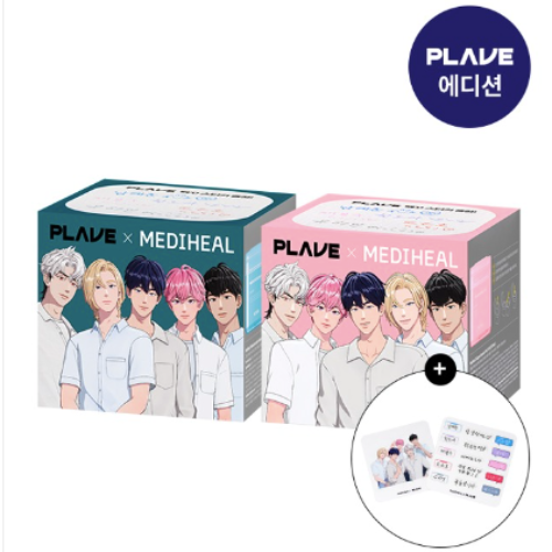 MEDIHEAL X PLAVE限量版爽膚棉一盒100片_送PLAVE裝飾貼紙