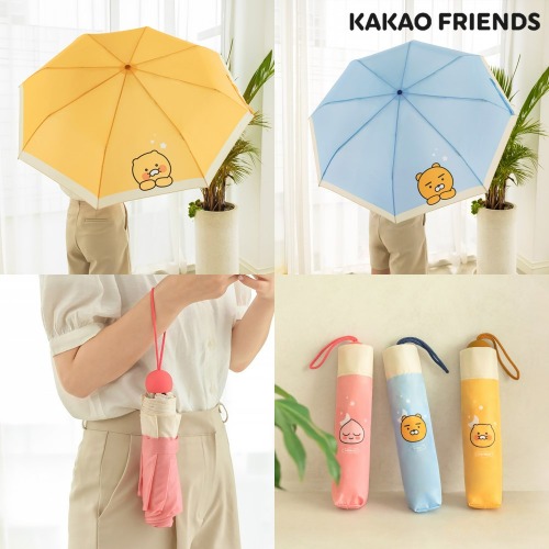 [韓國限定] KAKAO FRIENDS 三折傘手動雨傘 (CHOONSIK/RYAN/APEACH)