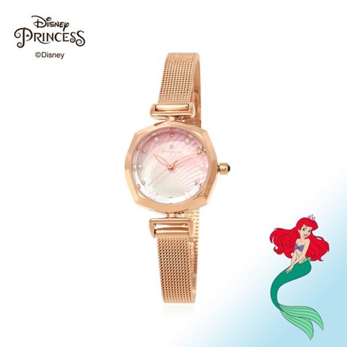 [韓國限定] OST x Disney 小美人魚 珍珠貝殼金屬帶手錶
