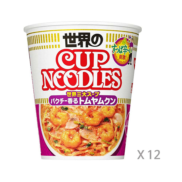 닛신 컵누들 똠양꿍맛 컵라면 라면 75g X 12팩