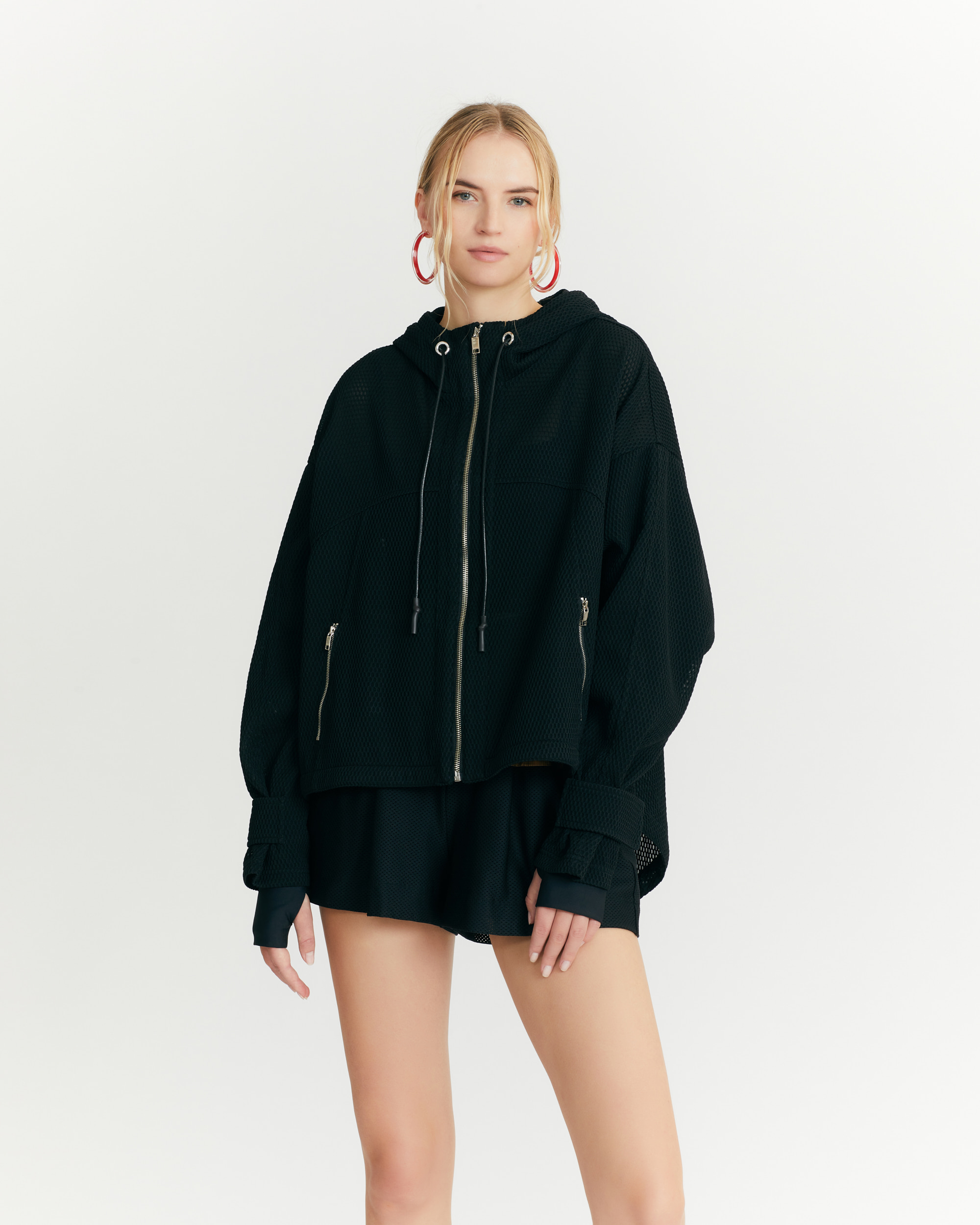 KEN MESH COMBO JACKET BLACK