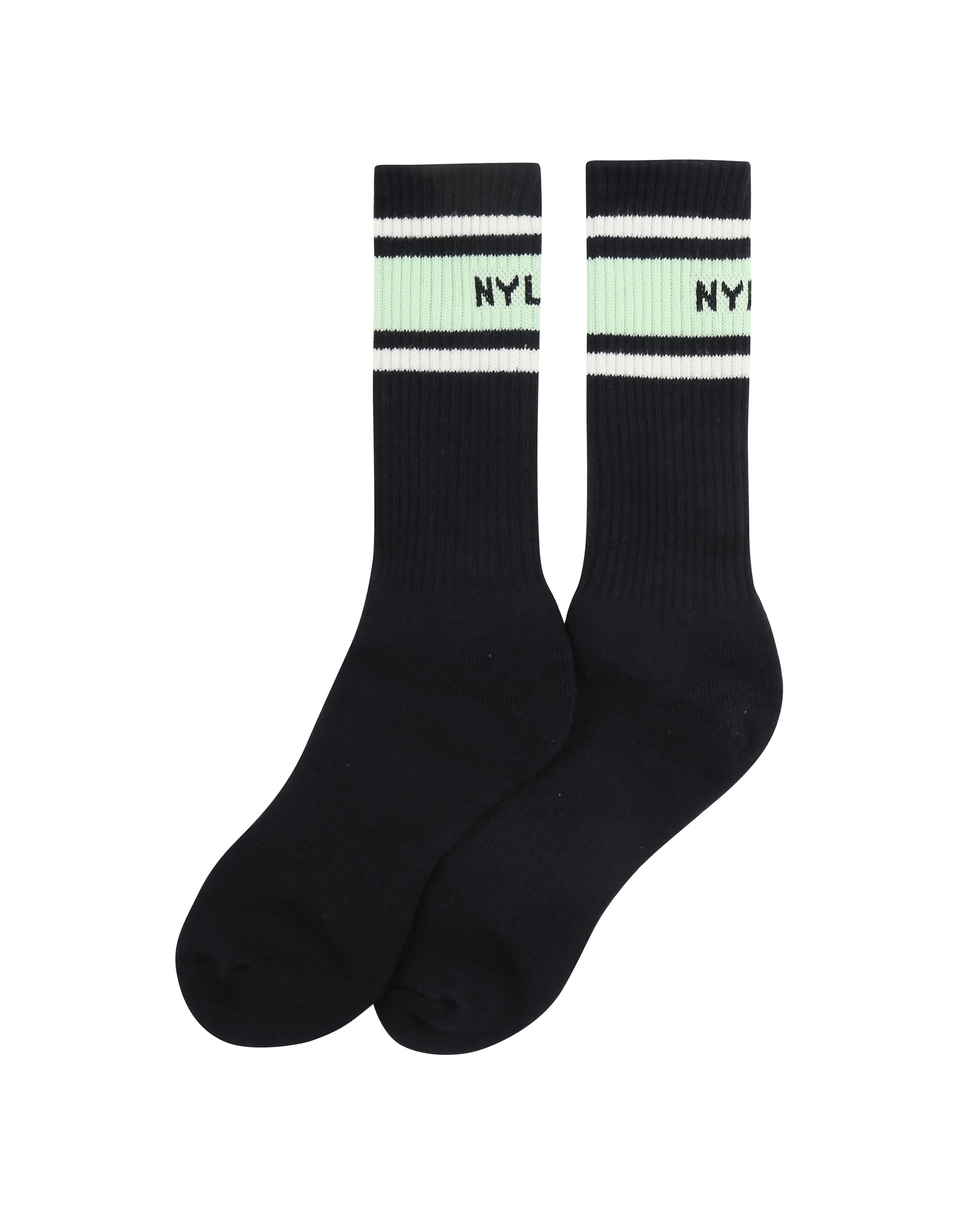 NYLORA SOCKS NAVY &amp; LIGHT GREEN COMBO