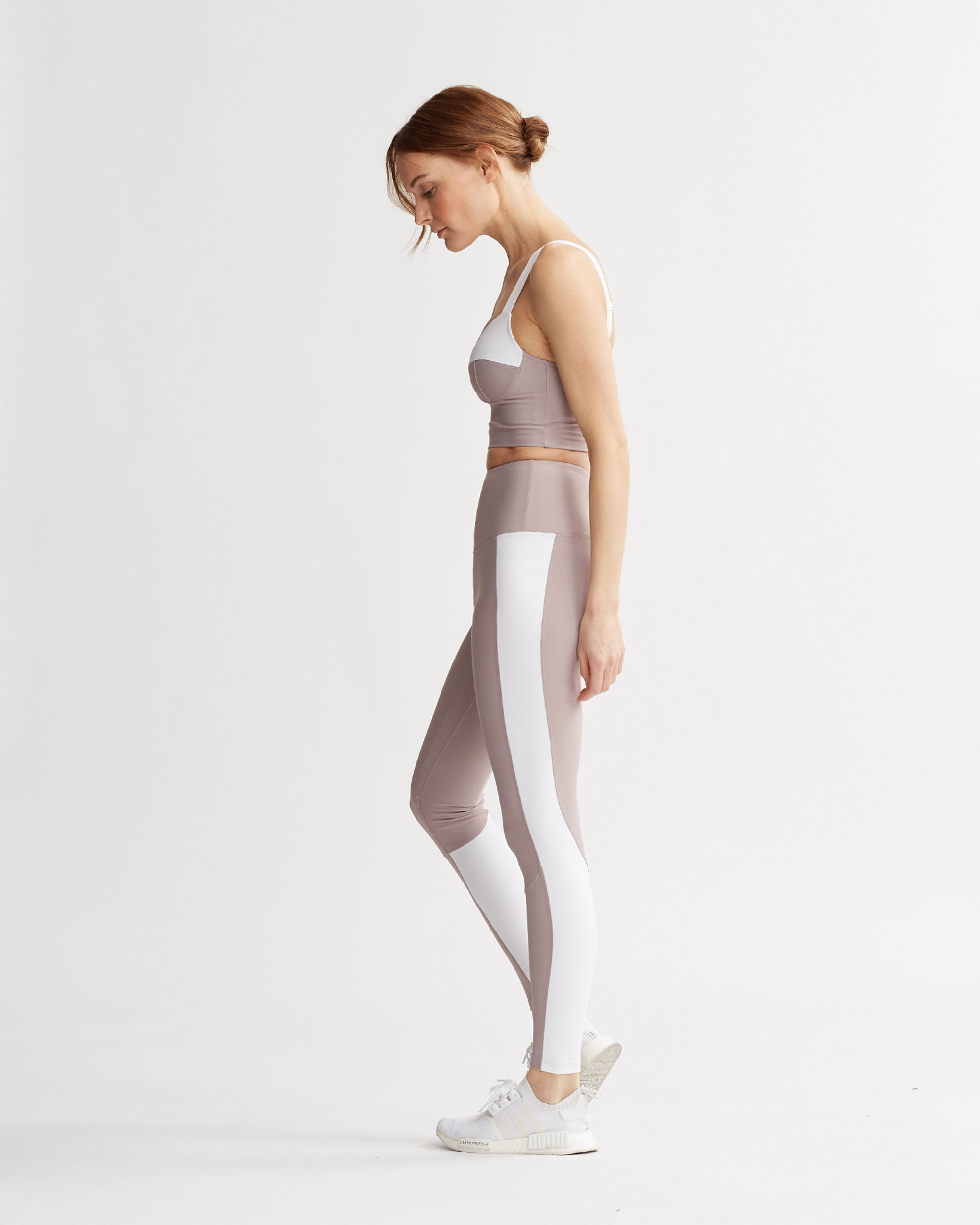 LEVEE LEGGINGS MAUVE &amp; WHITE COMBO