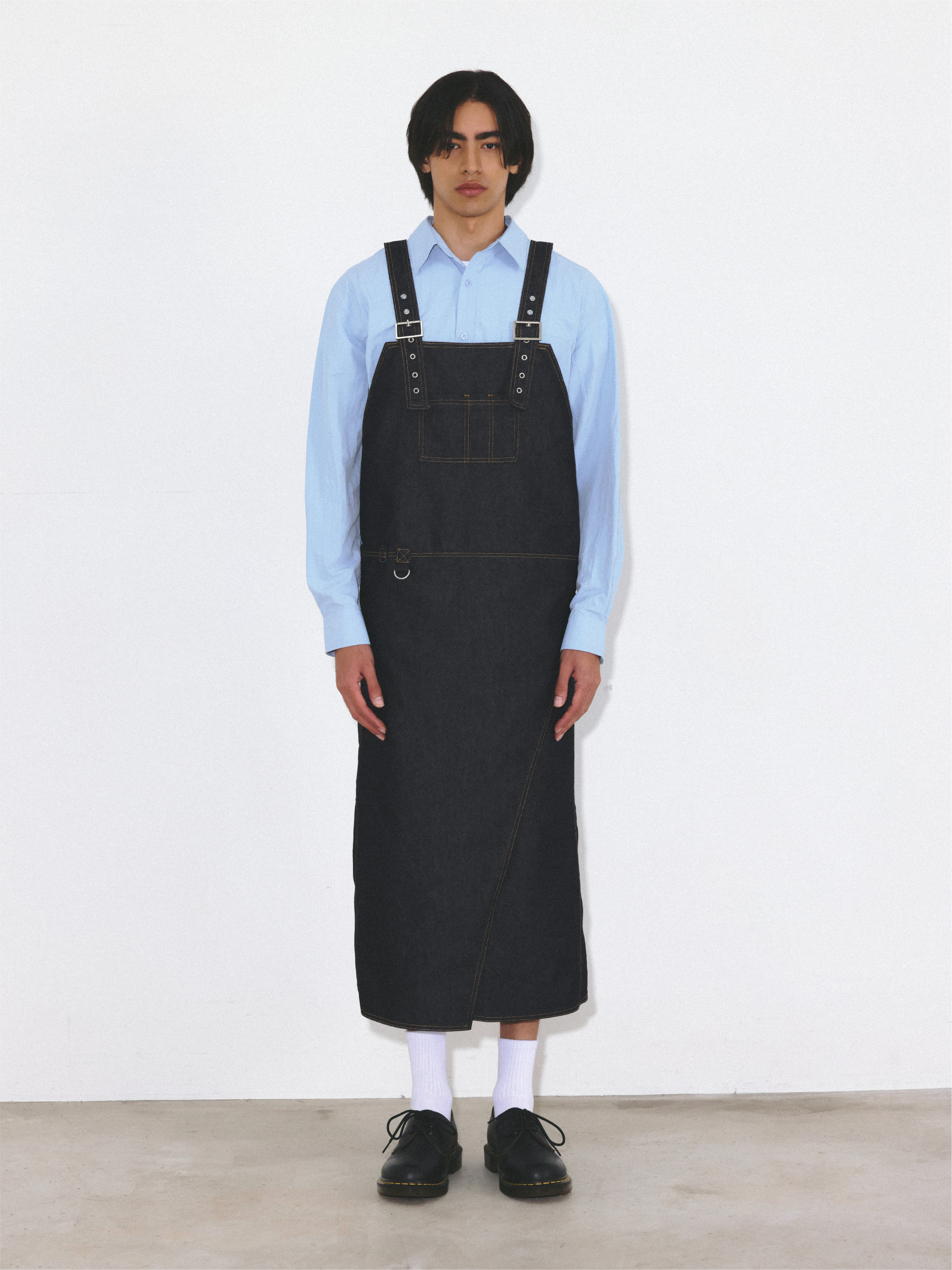 Cargo Indigo Denim Work Dress (Apron)