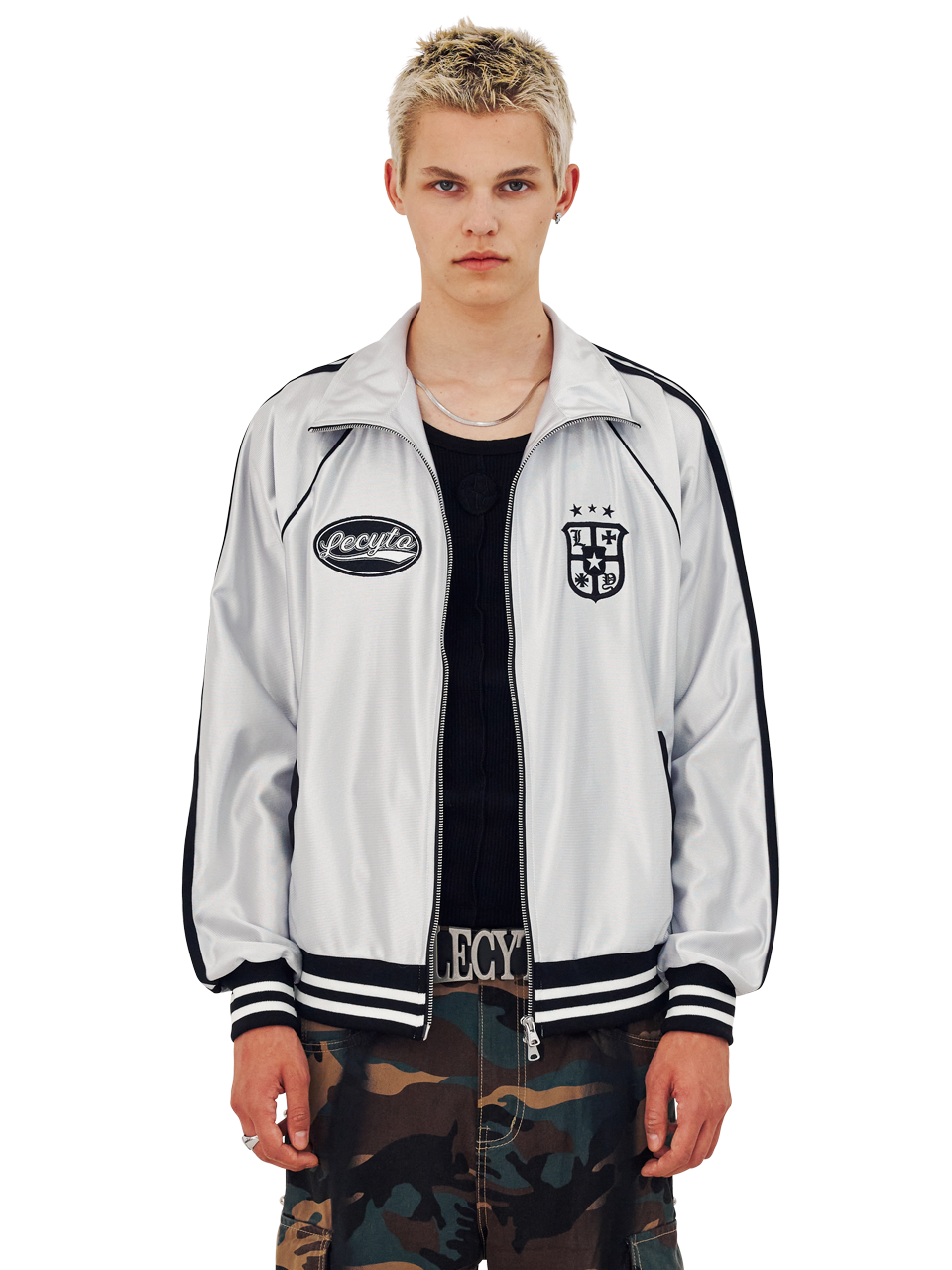 Varsity Tracktop - Silver