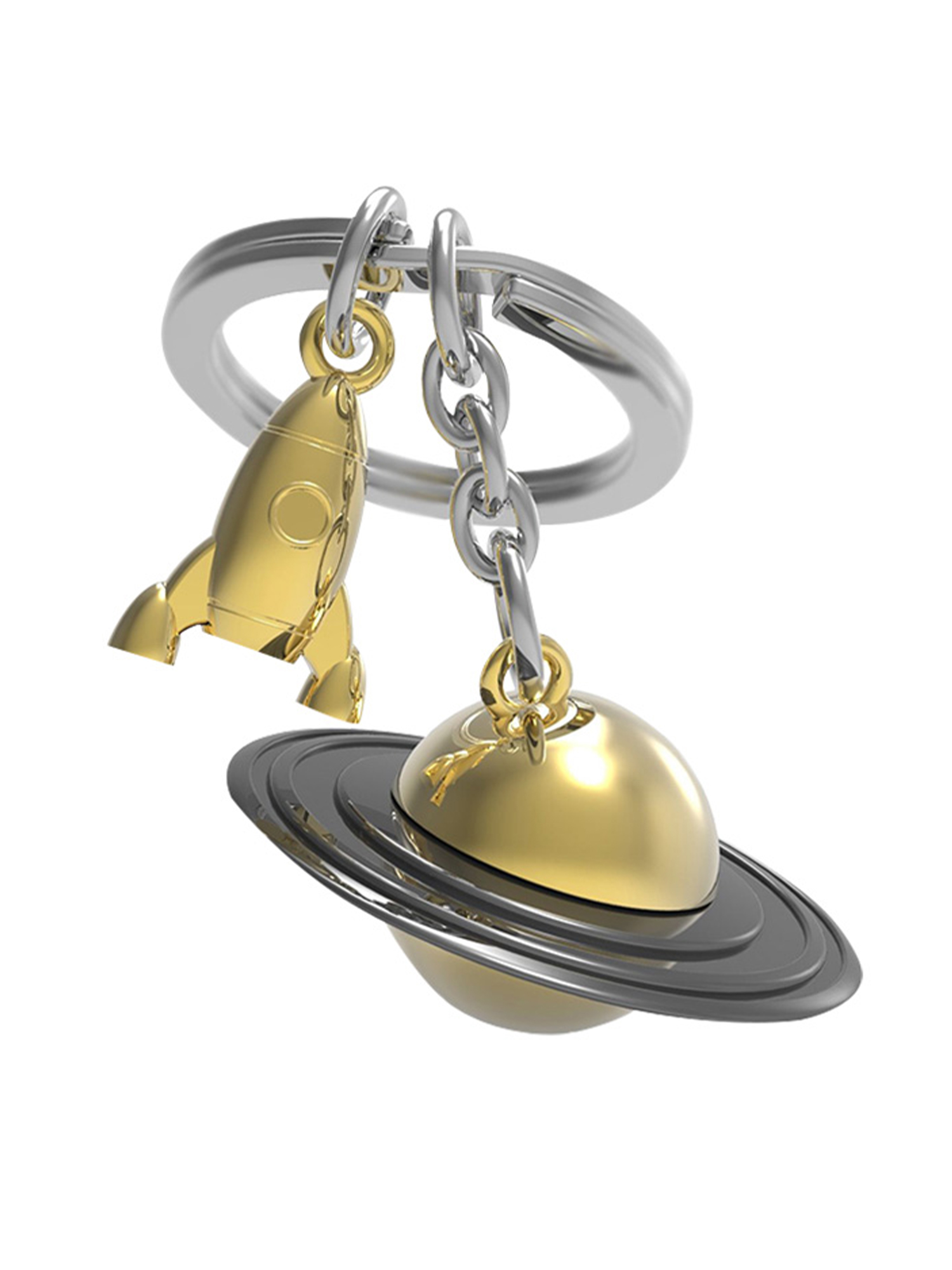 Keychain - Saturn&amp;Rocket