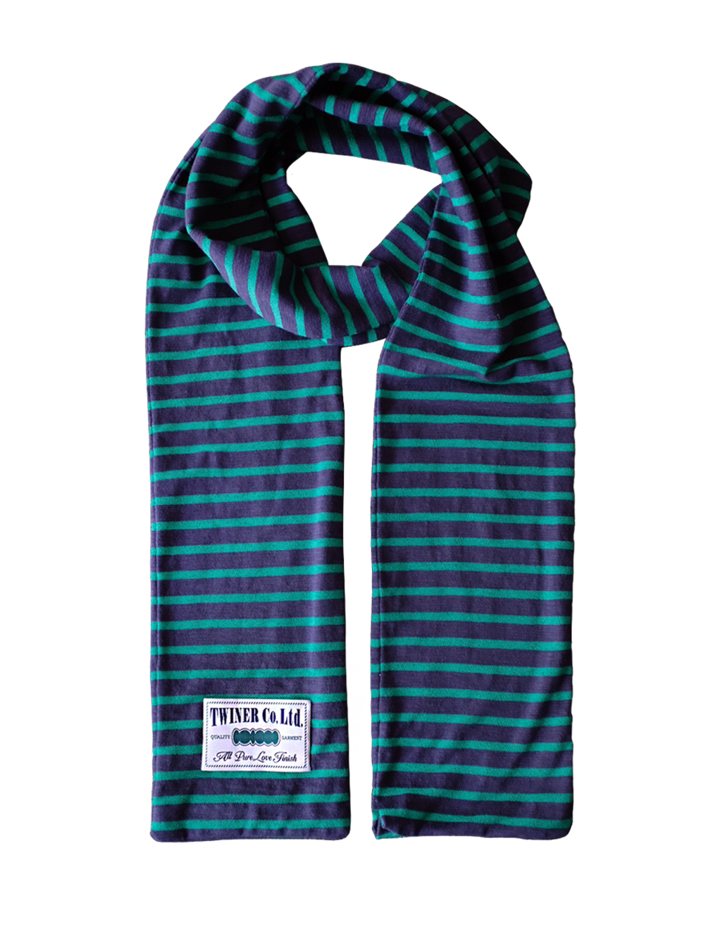 Twiner Stripe Muffler - Navy