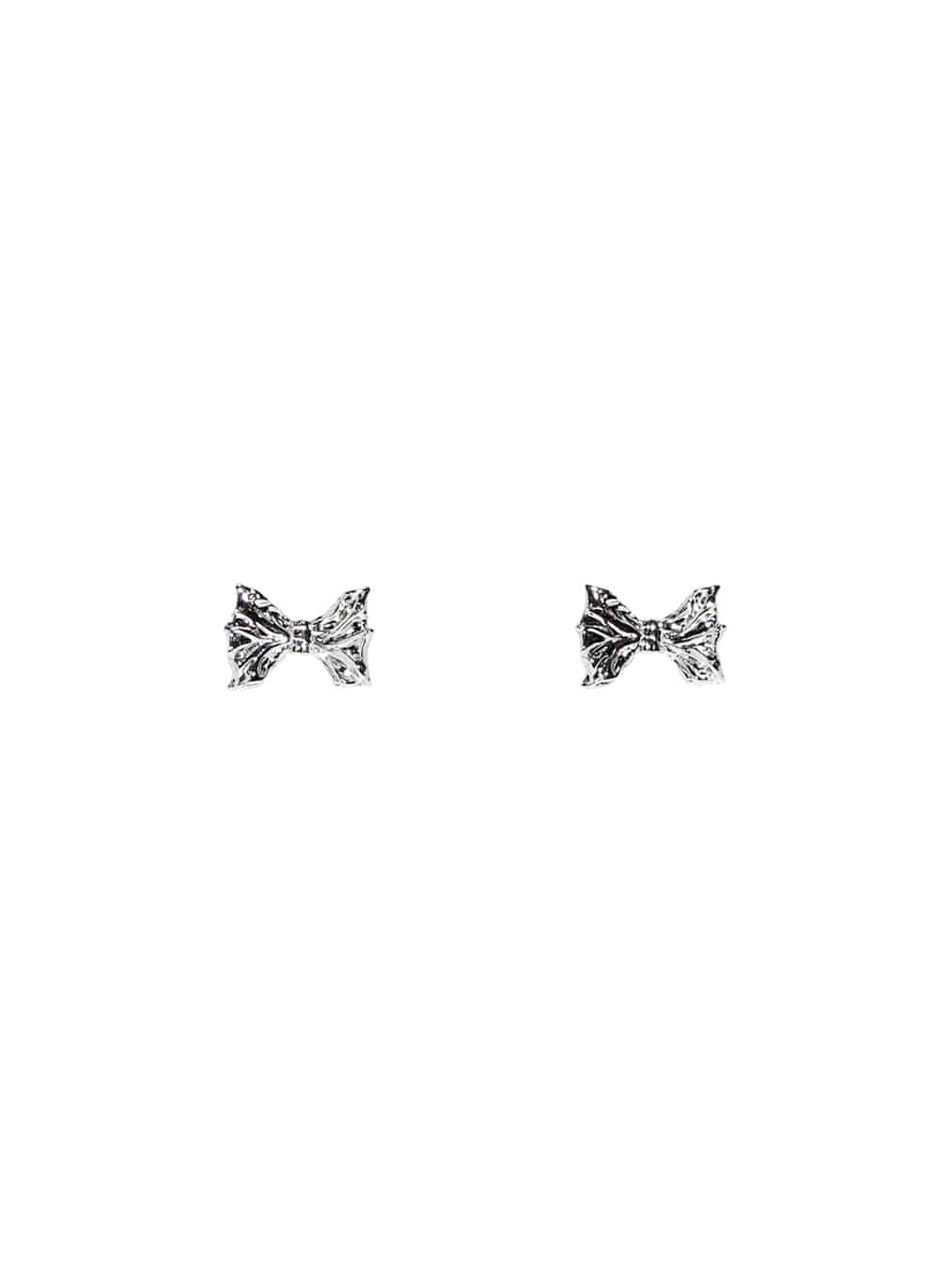 Ribbon Ruffle Silver Earring