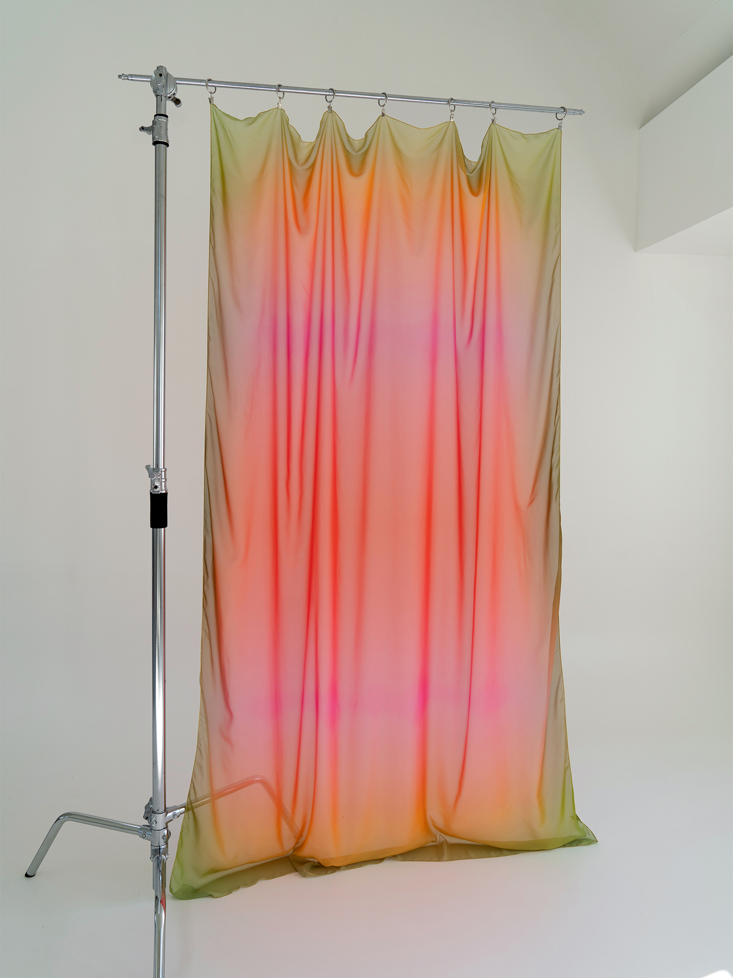 Gradation Chiffon Curtain - Pink&amp;Green