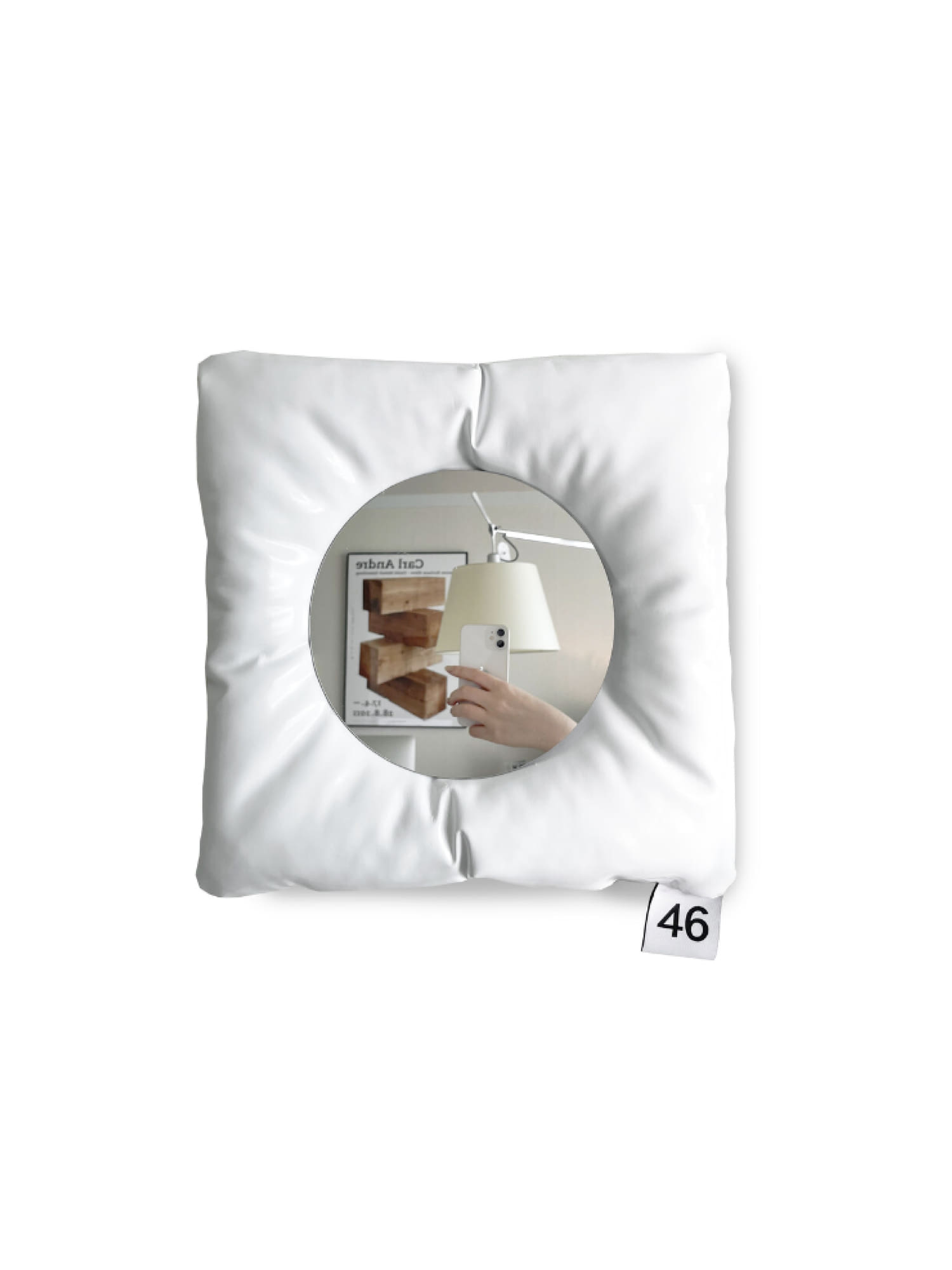 Cushion Mirror - White