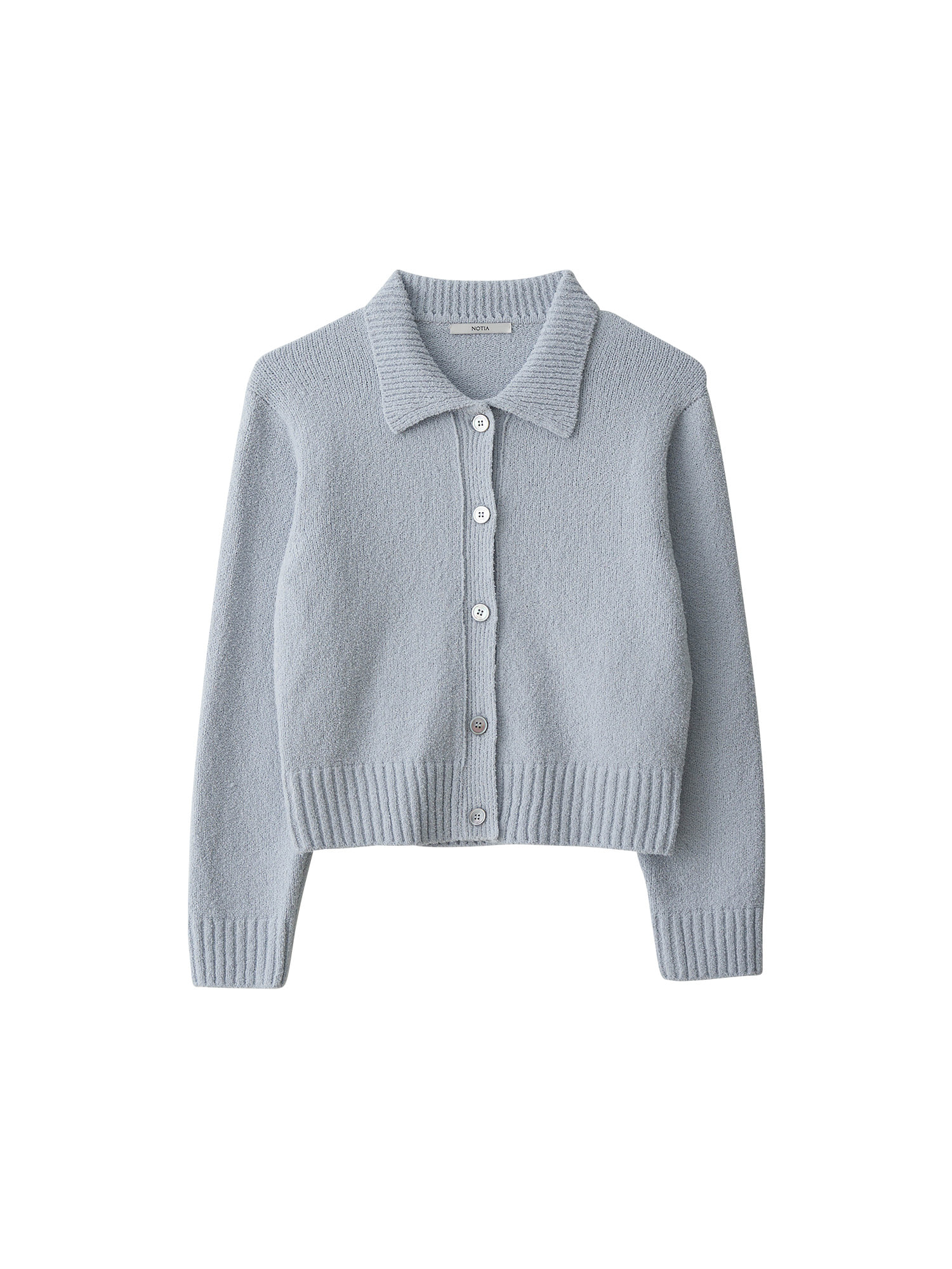 Cotton Collar Cardigan - Sky Blue