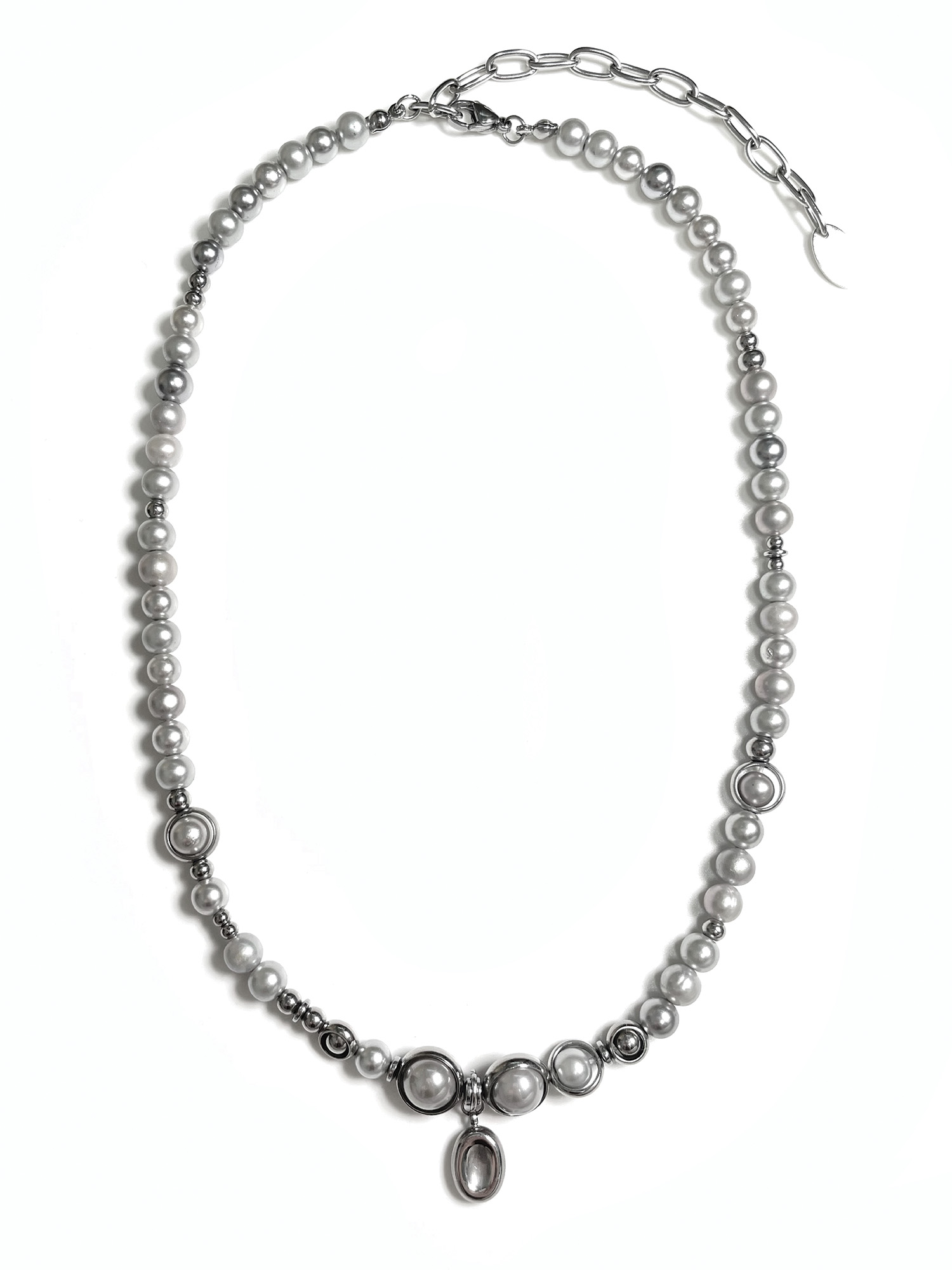 Silver Pearl Necklace