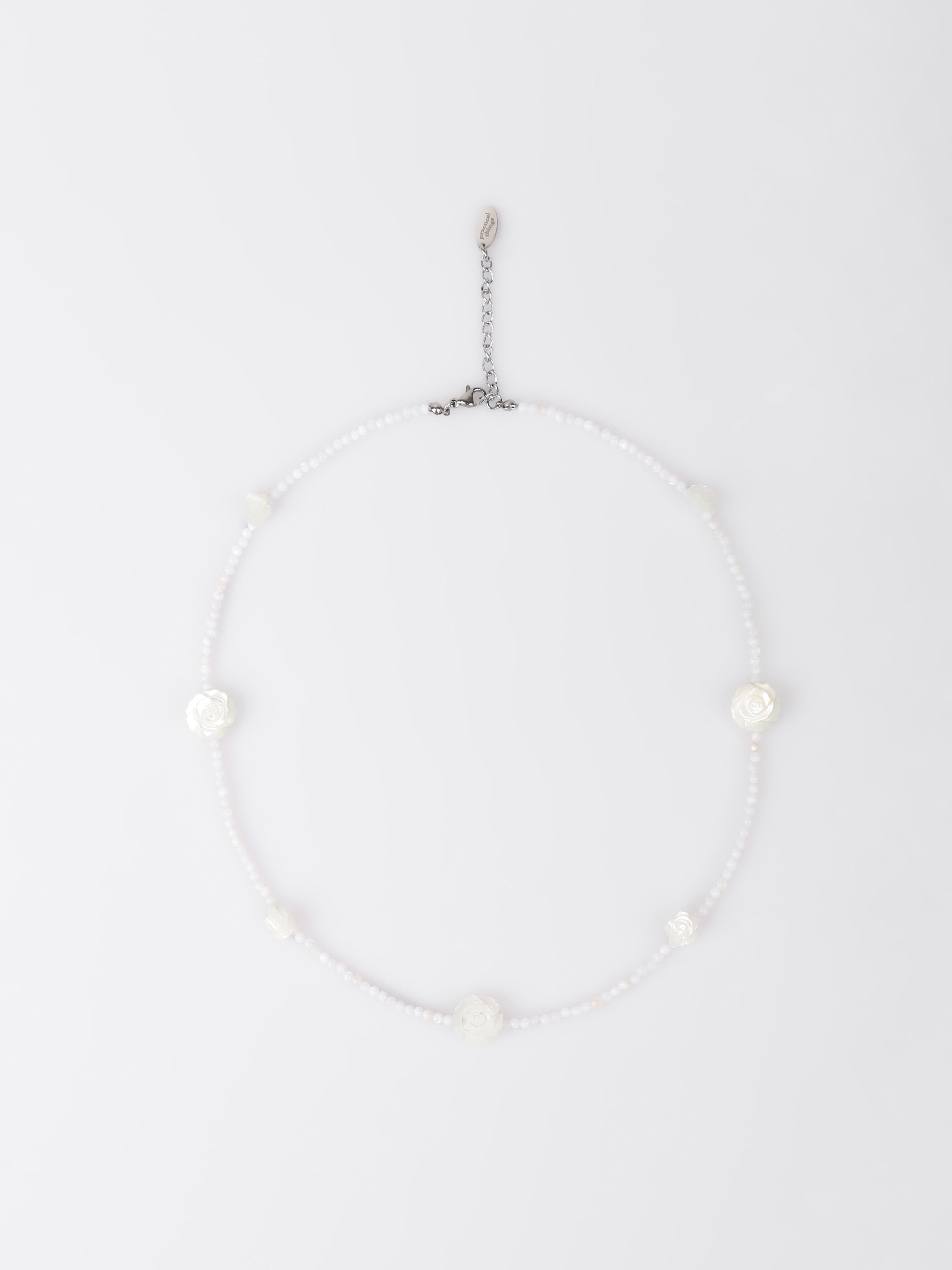 Lucy Rosie Necklace - Misty White