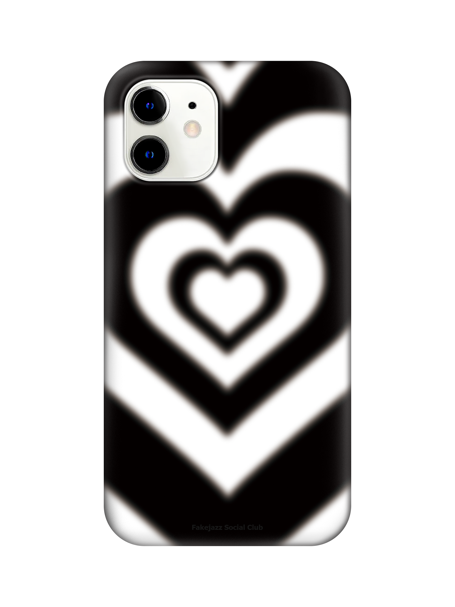 Heart Black &amp; White Matte Hardcase