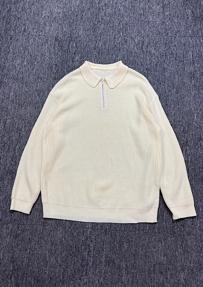 half zip-up knit