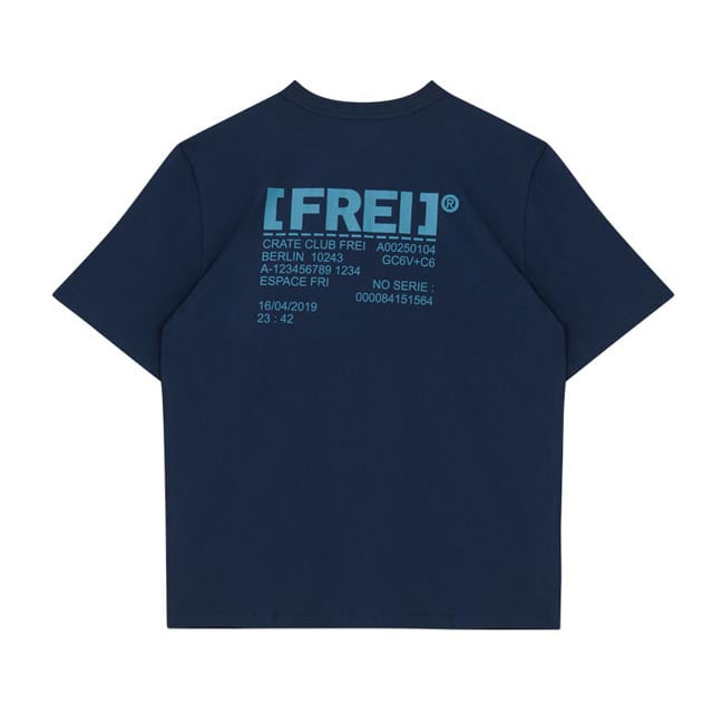 프라이RECEIPT T-SHIRT 블루반팔 반팔티