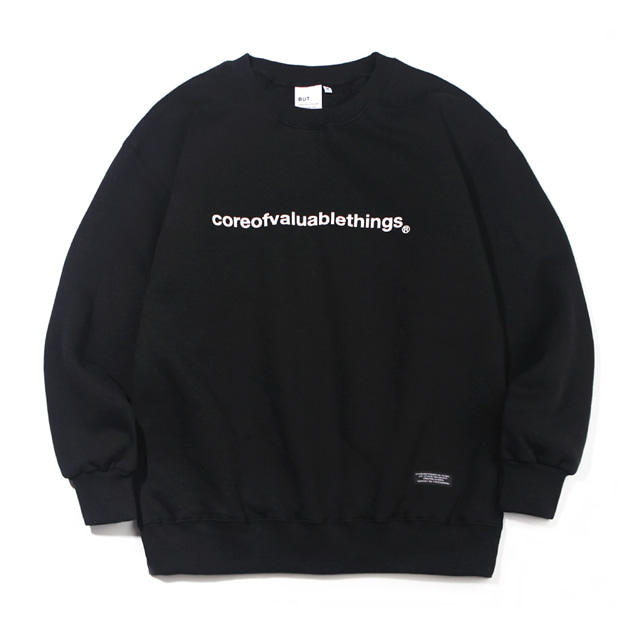 벗딥N CORE SWEATSHIRT 블랙맨투맨 긴팔티