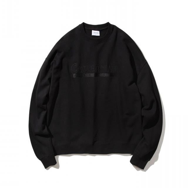 커버낫SHADE AUTHENTIC LOGO CREWNECK 블랙맨투맨