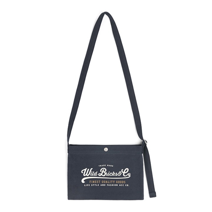 와일드브릭스COTTON MINI CROSS BAG (navy)