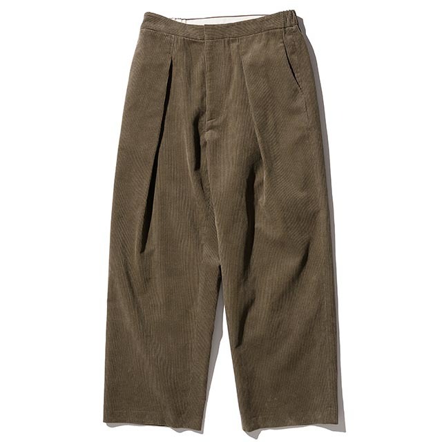 유니폼브릿지corduroy one tuck chino pants 브라운바지 코듀료이 골덴 팬츠