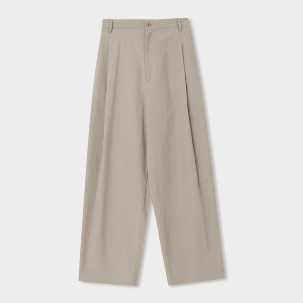 애쉬아워Deep One Tuck Curved Pants 베이지바지 슬랙스