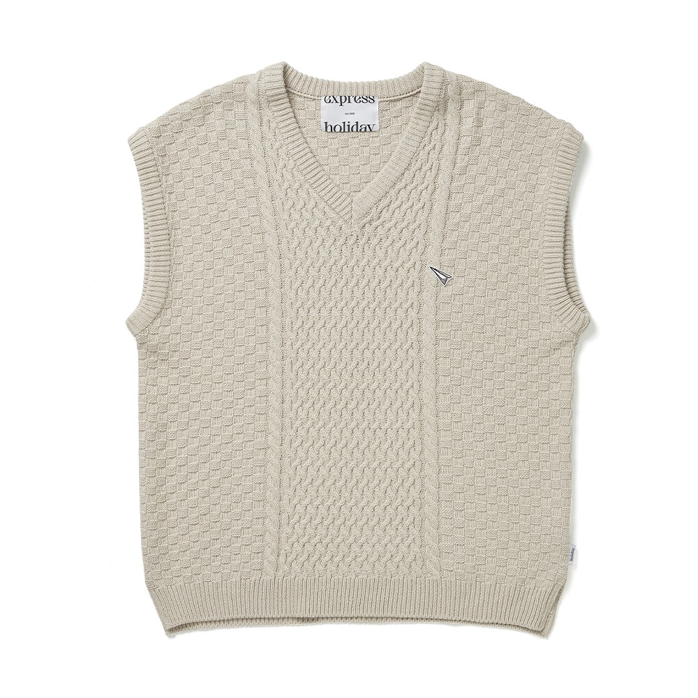 익스프레스홀리데이Cable Knit Vest 아이보리조끼 베스트