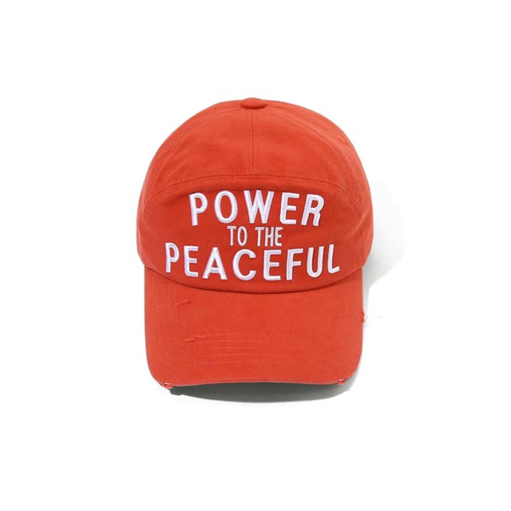 오가프Power to The Peaceful Pannel Cap 레드모자 볼캡