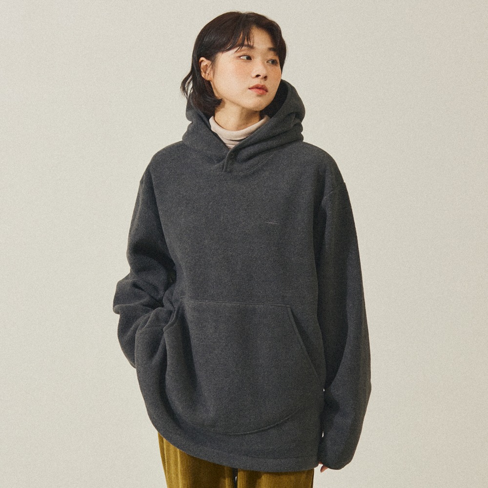 캐피디자인SUNRISE FLEECE SNAP HOODIE 다크그레이후드 플리스 스냅후드티