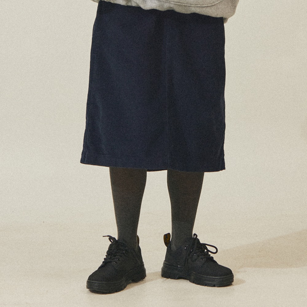 캐피디자인CORDUROY FATIGUE SKIRT 네이비치마 스커트 코듀로이