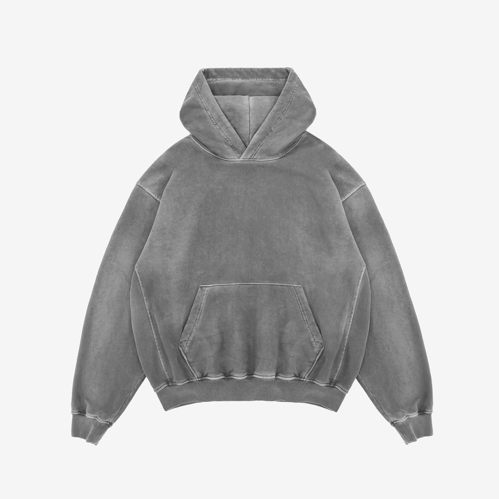 디프리크 Over Hoodie 워시드 그레이