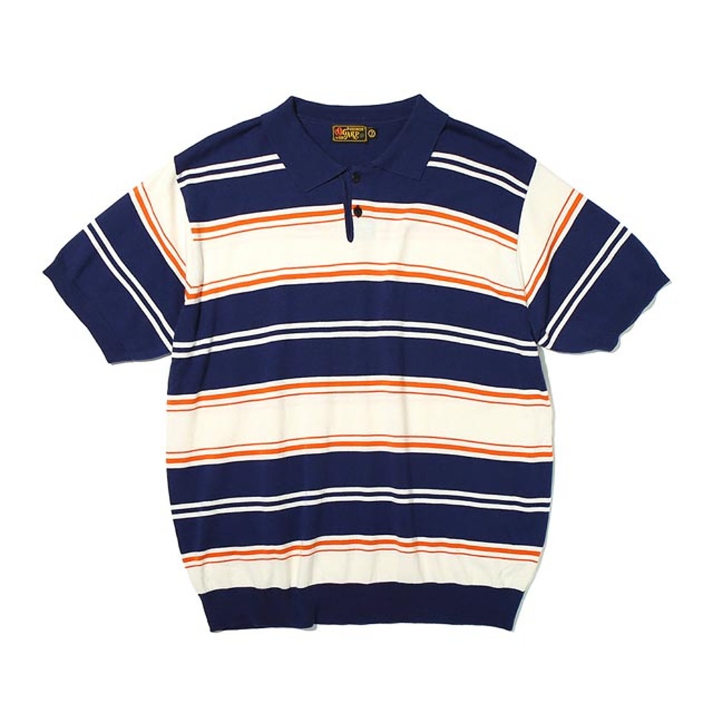 오가프Chicano Stripe Collar Knit 네이비반팔 니트반팔