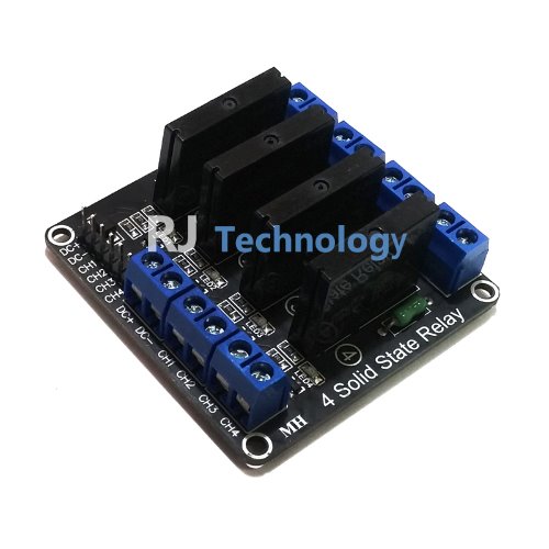 SSR 솔리드 스테이트 4채널 릴레이 제어모듈 5V (Solid State Relay) Low레벨 트리거/아두이노/Arduino