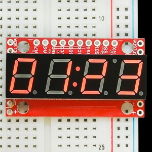 [COM-11441] SparkFun 7-Segment Serial Display - Red