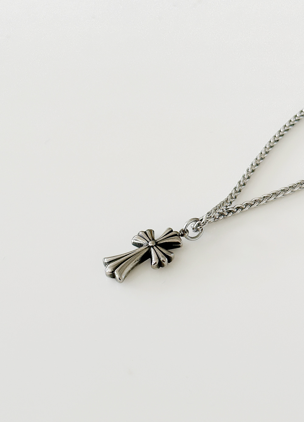 cross steel necklace