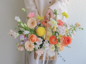 spring orange basket