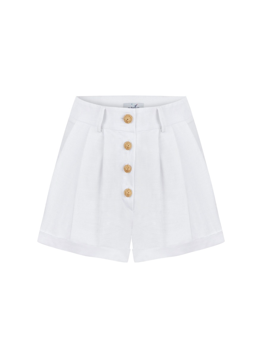 Marin Single button white shorts