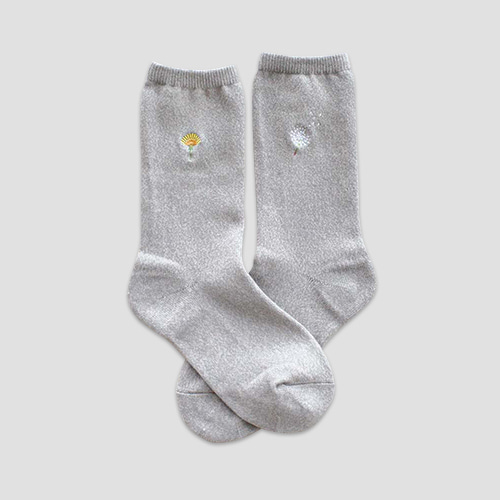 [소언] embroidery socks_dandelion (마지막수량)