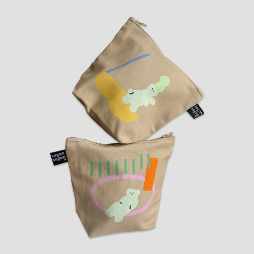 [소곤소곤] bear ver.2 pouch (4차입고)